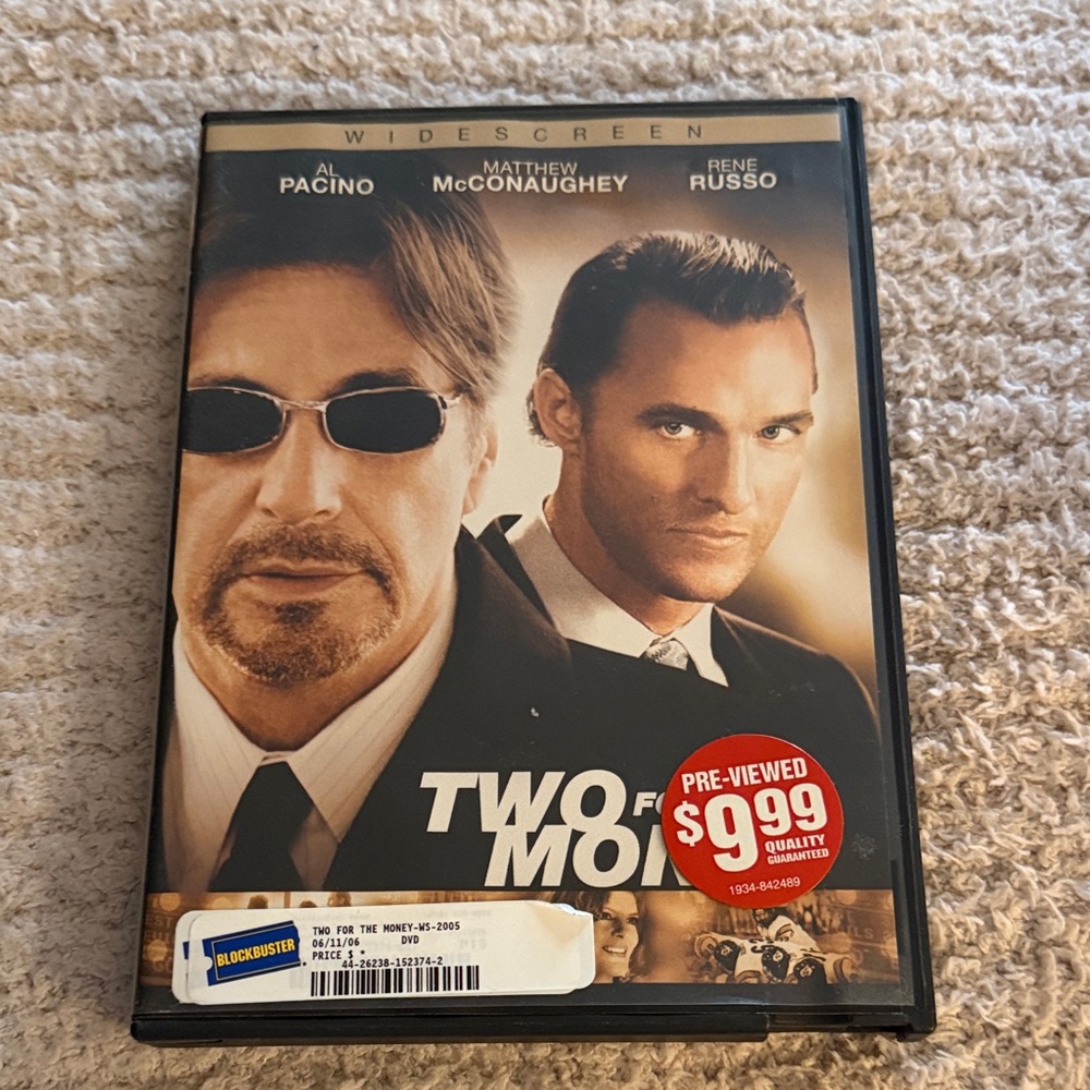 Two for the Money DVD
